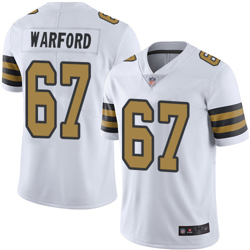 Men New Orleans Saints Limited White Larry Warford Jersey NFL Football #67 Rush Vapor Untouchable Jersey->new orleans saints->NFL Jersey